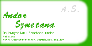 andor szmetana business card